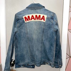 Ingrid & Isabel MAMA Stylish Button Down Blue Denim Jacket Small